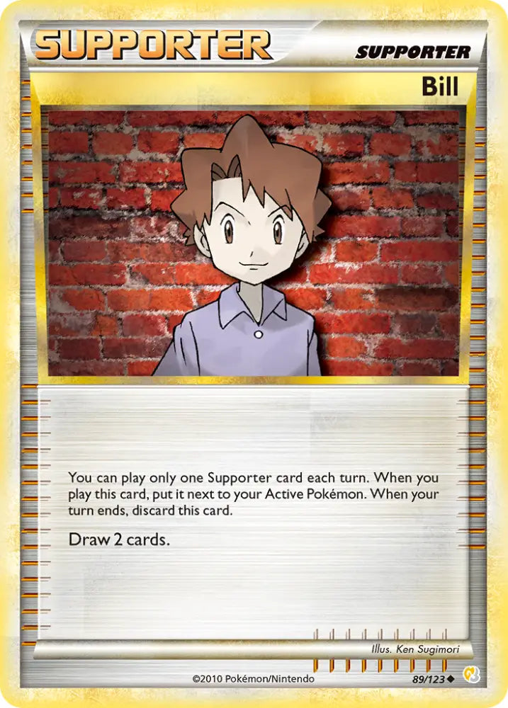 Bill (89/123) [HeartGold & SoulSilver: Base Set] - Pokemon Single
