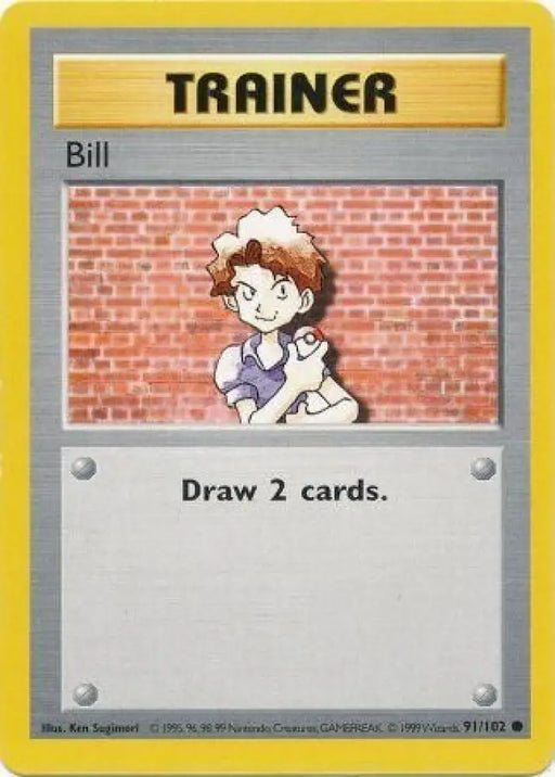 Bill (91/102) [Base Set Shadowless Unlimited] - Pokemon Single