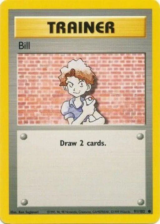 Bill (91/102) [Base Set Unlimited] - Pokemon Single