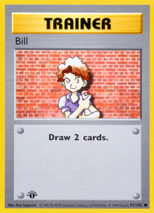 Bill (91/102) (Shadowless) [Base Set 1st Edition] - Pokemon Single