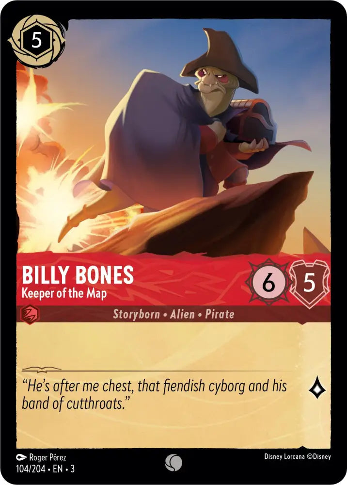 Billy Bones - Keeper of the Map (104/204) [Into the Inklands] - Lorcana Single