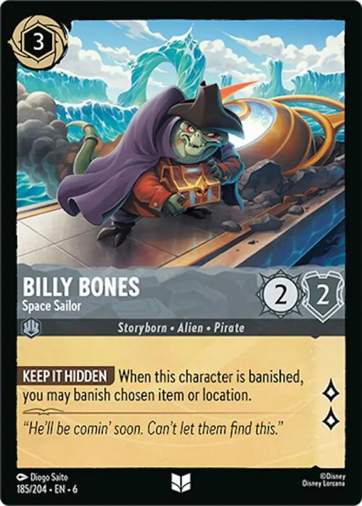 Billy Bones - Space Sailor (185/204) [Azurite Sea] - Lorcana Single