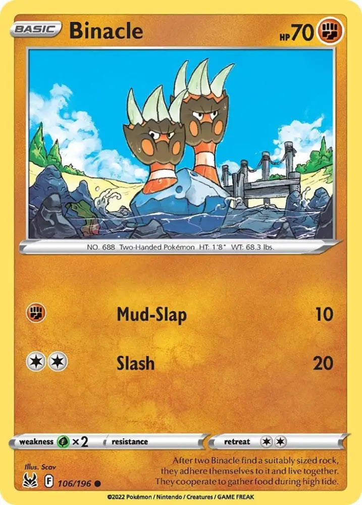 Binacle (106/196) [Sword & Shield: Lost Origin] - Pokemon Single