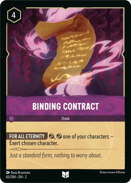 Binding Contract (65/204) [Rise of the Floodborn] - Lorcana Single