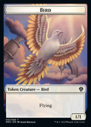 Bird (002) // Dragon Double-Sided Token [Dominaria United Tokens] - MTG Single