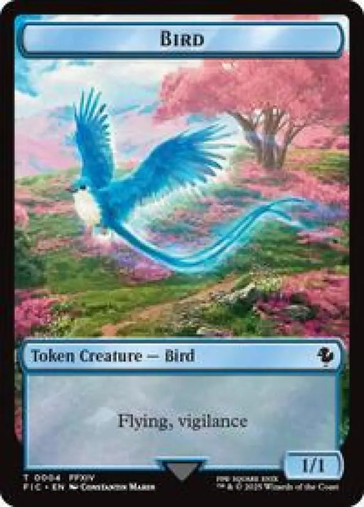 Bird // Hero (0029) Double-Sided Token (Surge Foil) (4 // 29) [Final Fantasy Commander]