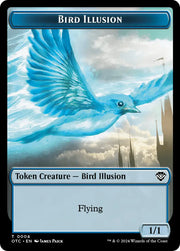 Bird Illusion // Elemental (0014) Double-Sided Token [Outlaws of Thunder Junction Commander Tokens] - MTG Single