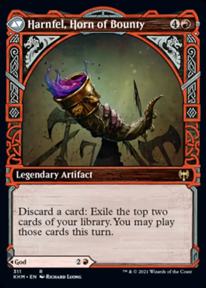 Birgi God of Storytelling // Harnfel Horn of Bounty (Showcase) [Kaldheim] - MTG Single