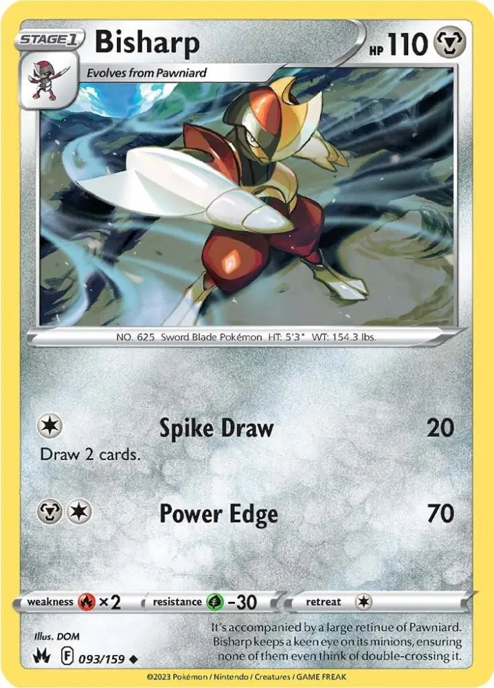 Bisharp (093/159) [Sword & Shield: Crown Zenith] - Pokemon Single