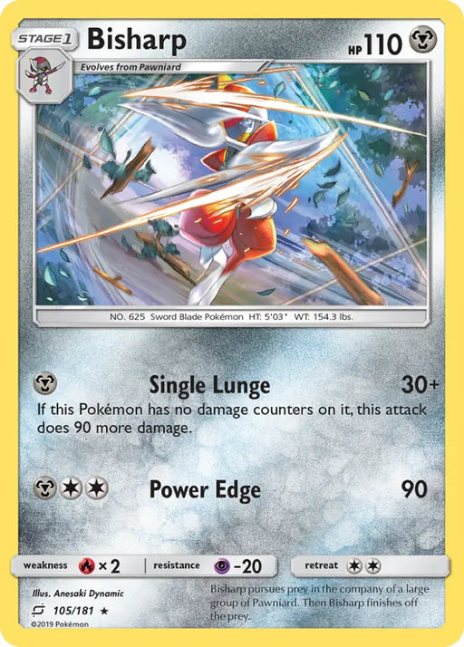 Bisharp (105/181) [Sun & Moon: Team Up] - Pokemon Single