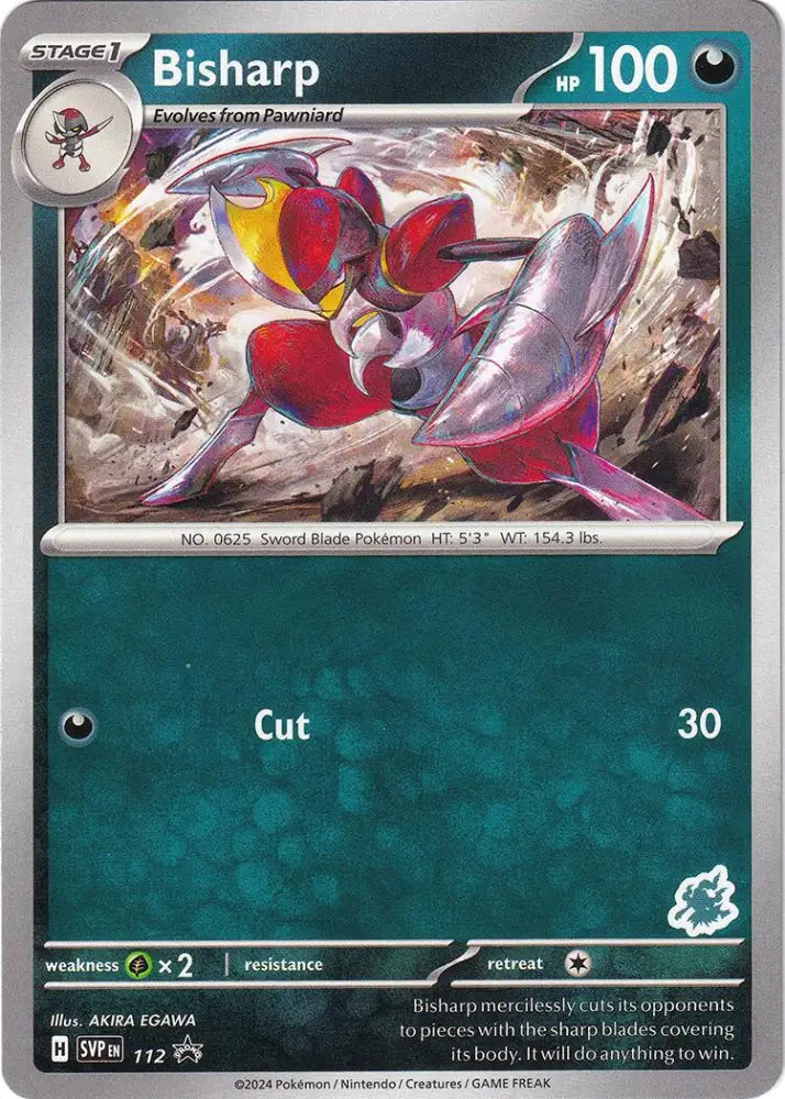 Bisharp (112) (Darkrai Deck) [Battle Academy 2024] - Pokemon Single