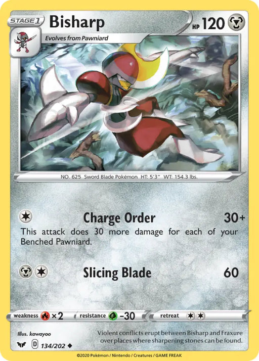 Bisharp (134/202) [Sword & Shield: Base Set] - Pokemon Single