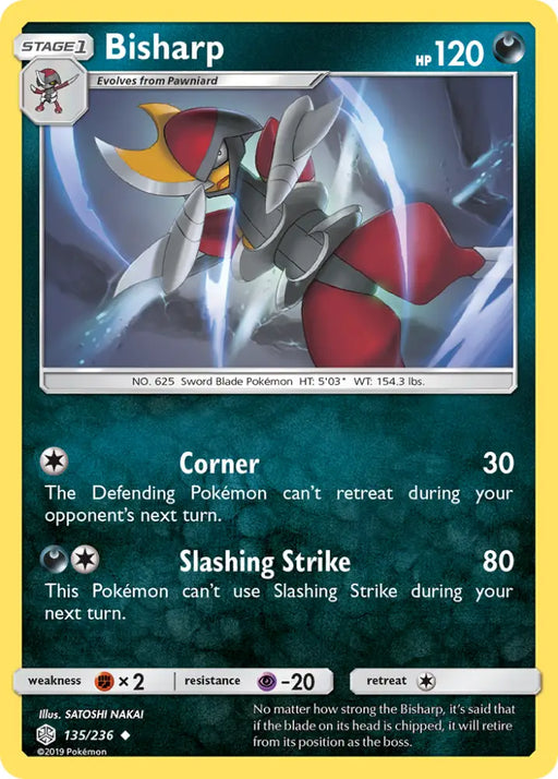 Bisharp (135/236) [Sun & Moon: Cosmic Eclipse] - Pokemon Single