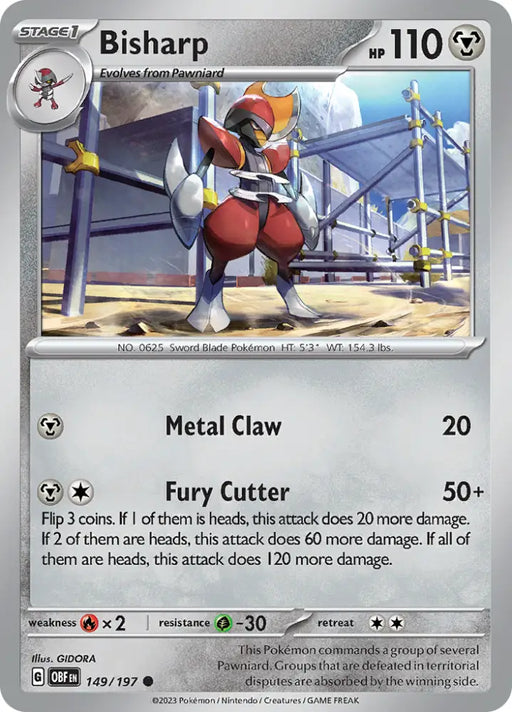 Bisharp (149/197) [Scarlet & Violet: Obsidian Flames] - Pokemon Single