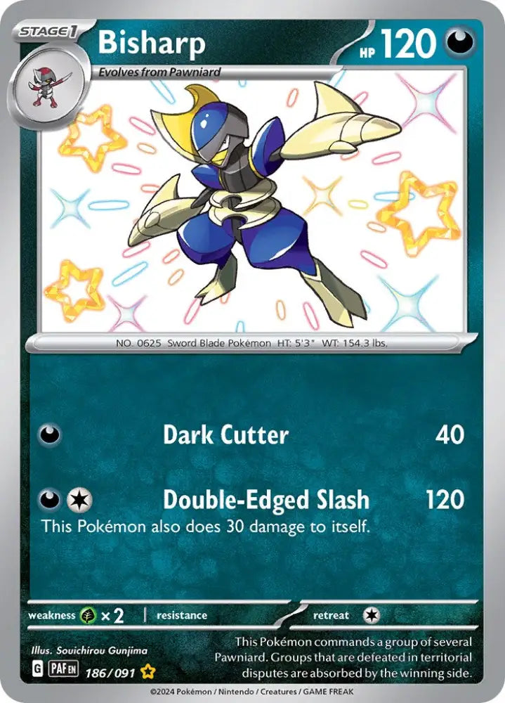 Bisharp (186/091) [Scarlet & Violet: Paldean Fates] - Pokemon Single