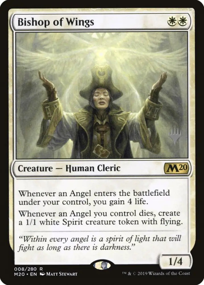 Bishop of Wings (Promo Pack) [Core Set 2020 Promos] - MTG Single
