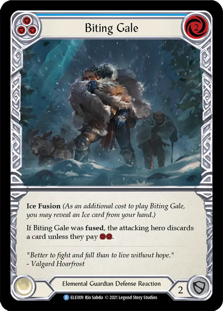 Biting Gale (Blue) [Tales of Aria 1st Edition] 1st Edition Normal - Flesh And Blood Single