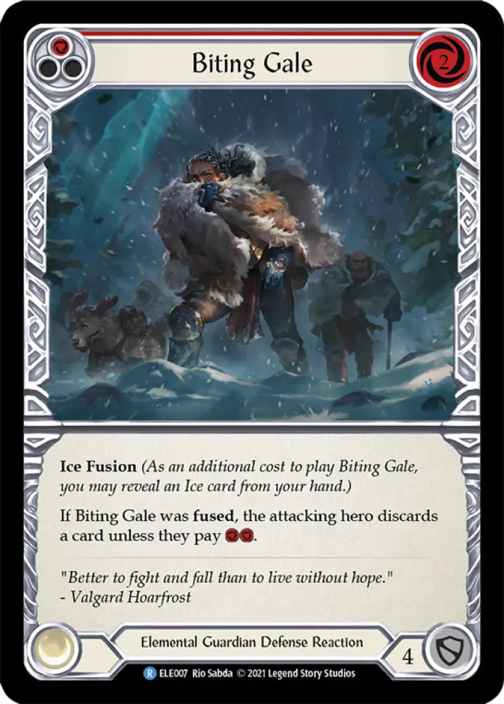 Biting Gale (Red) [Tales of Aria 1st Edition] 1st Edition Rainbow Foil - Flesh And Blood Single