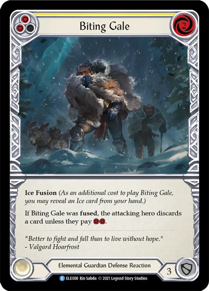 Biting Gale (Yellow) [Tales of Aria 1st Edition] 1st Edition Rainbow Foil - Flesh And Blood Single