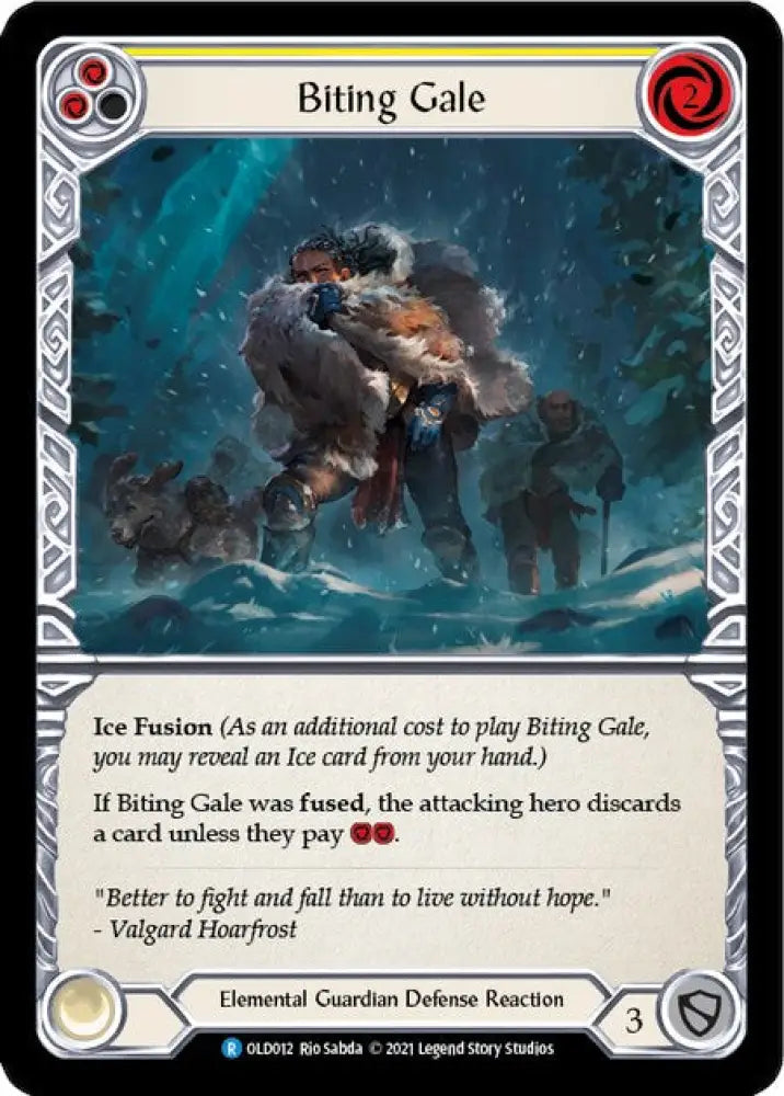 Biting Gale (Yellow) [Tales of Aria Blitz Deck] 1st Edition Normal - Flesh And Blood Single