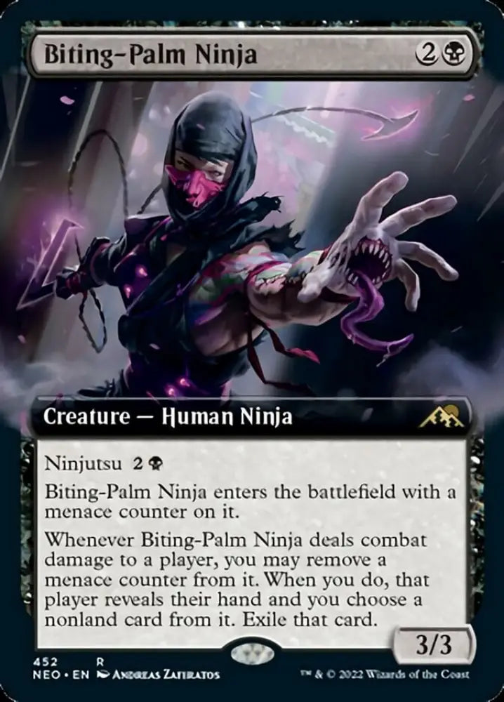 Biting-Palm Ninja (Extended Art) [Kamigawa: Neon Dynasty] - MTG Single