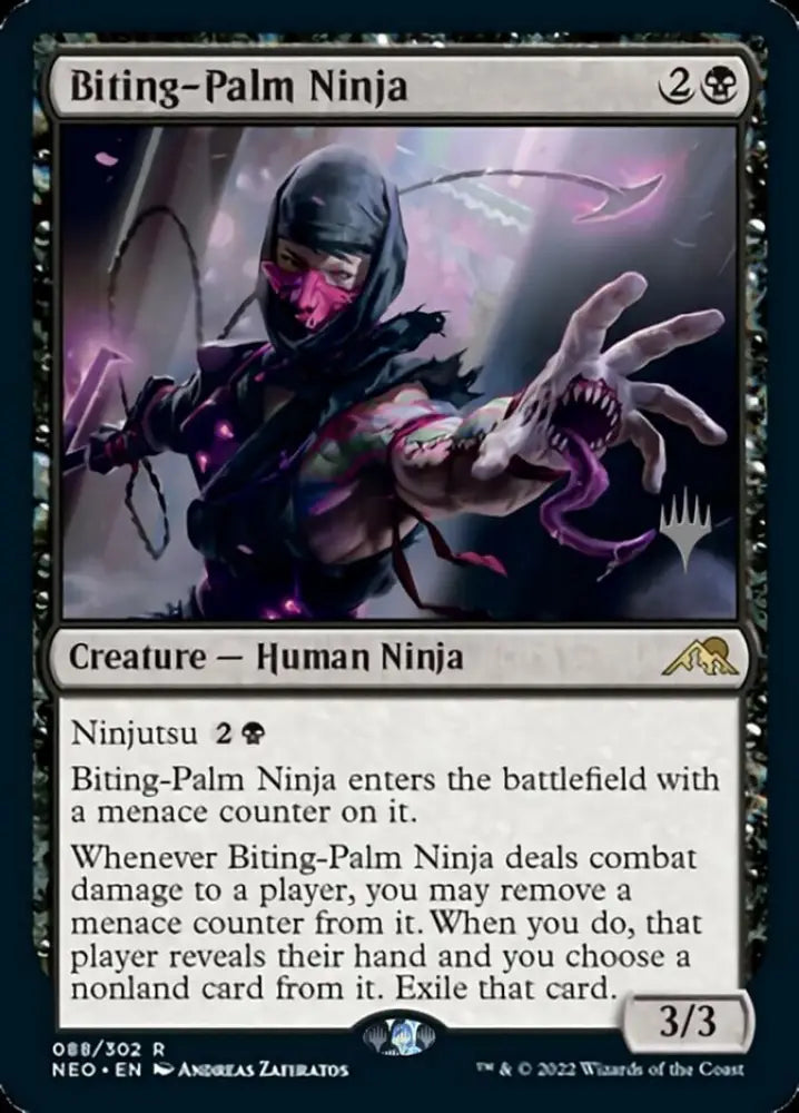 Biting-Palm Ninja (Promo Pack) [Kamigawa: Neon Dynasty Promos] - MTG Single