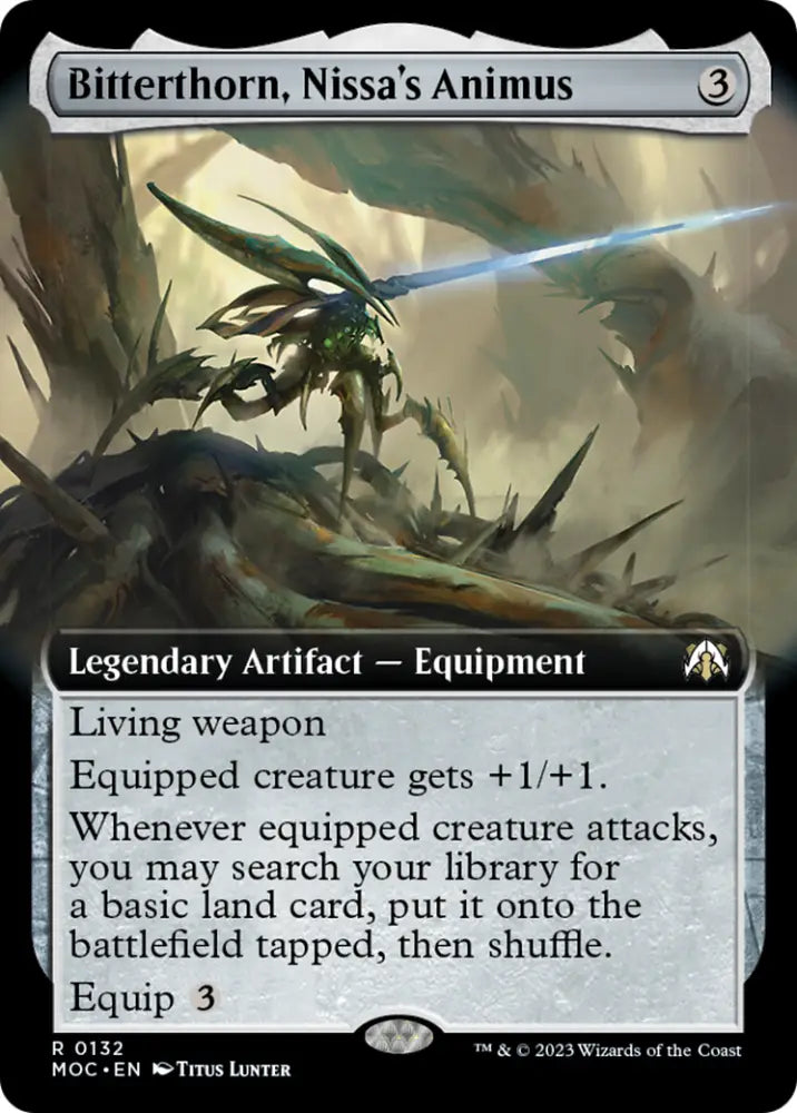 Bitterthorn Nissa’s Animus (Extended Art) [March of the Machine Commander] - MTG Single