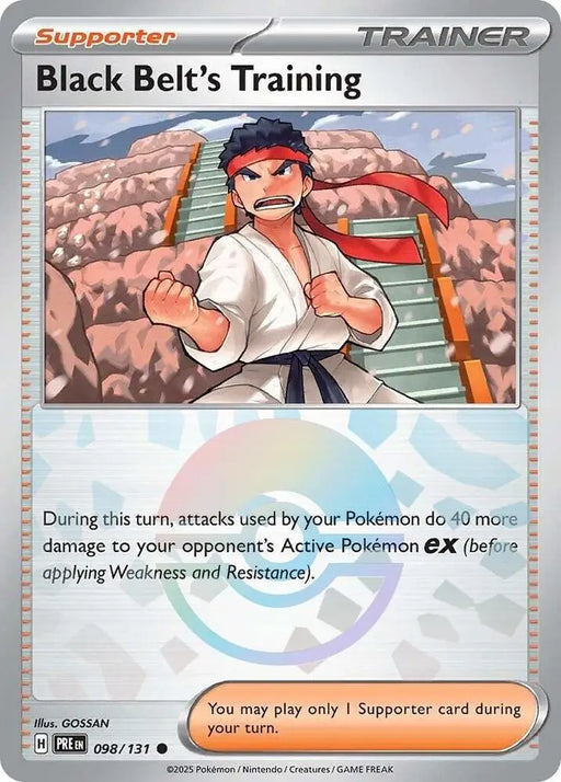 Black Belt’s Training (098/131) (Poke Ball Pattern) [Scarlet & Violet: Prismatic Evolutions] - Pokemon Single