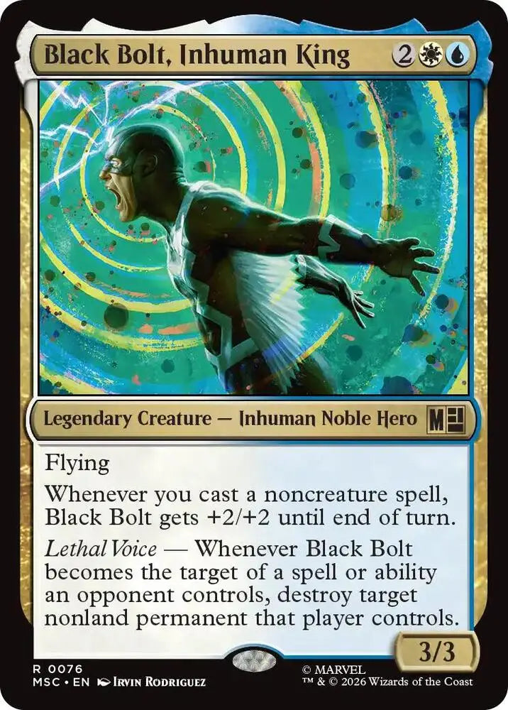 Black Bolt, Inhuman King (Surge Foil) (76) [Marvel Super Heroes Commander]