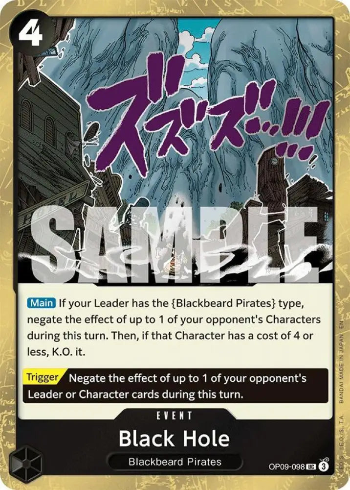Black Hole (Pirate Foil) (OP09-098) [Premium Booster -The Best- Vol. 2]