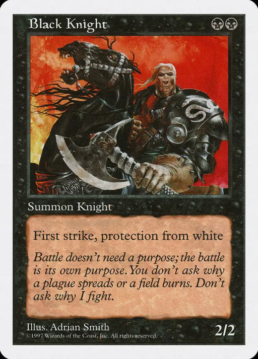 Black Knight [Fifth Edition] - MTG Single
