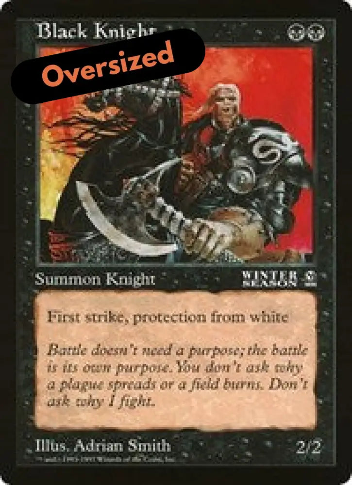 Black Knight (Oversized) [Oversize Cards] - MTG Single
