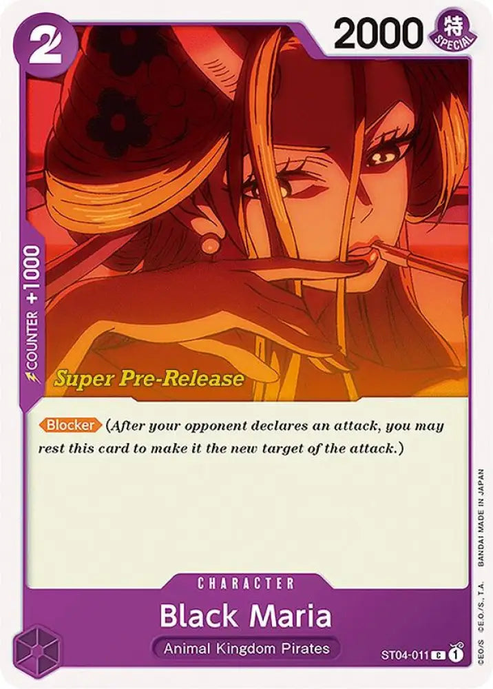 Black Maria (ST04-011) [Super Pre-Release Starter Deck 4: Animal Kingdom Pirates]