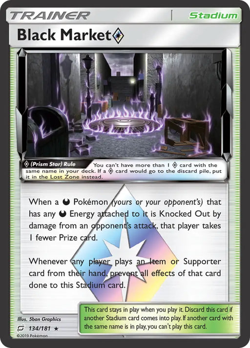 Black Market (134/181) (Prism Star) [Sun & Moon: Team Up] - Pokemon Single