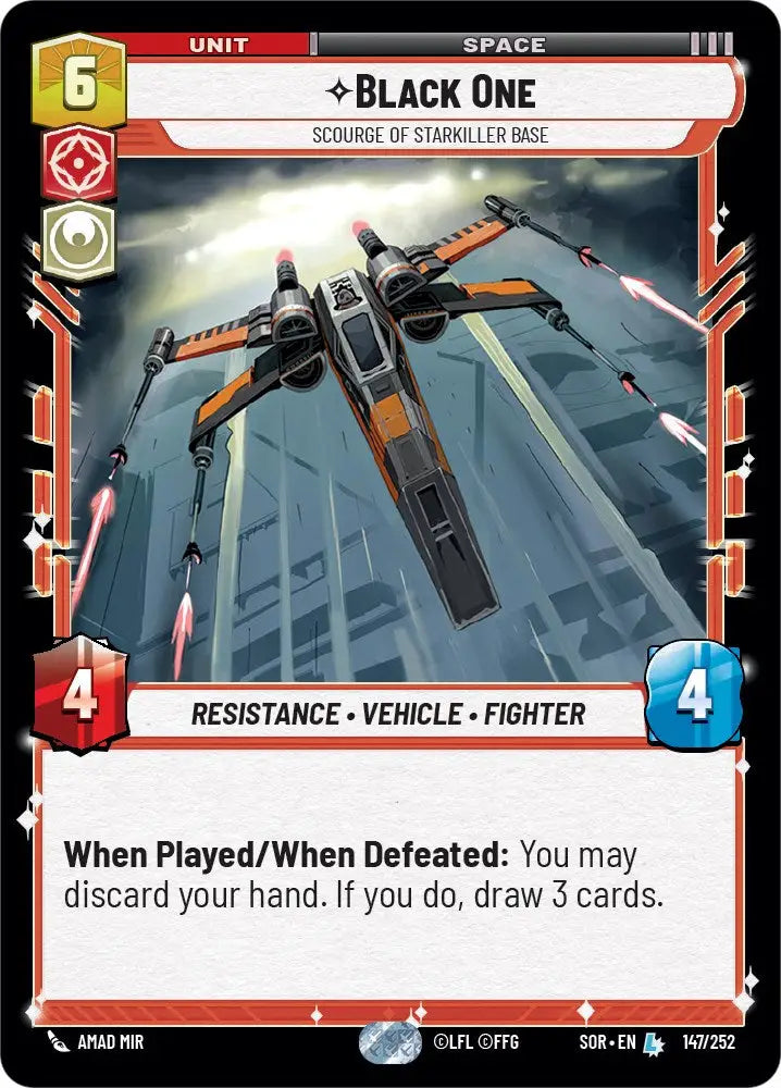 Black One - Scourge of Starkiller Base (147/252) [Spark of Rebellion] - Star Wars: Unlimited Single