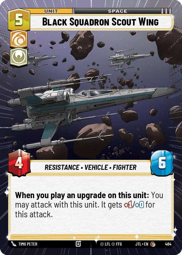 Black Squadron Scout Wing (Hyperspace) (464) [Jump to Lightspeed] - Star Wars: Unlimited Single