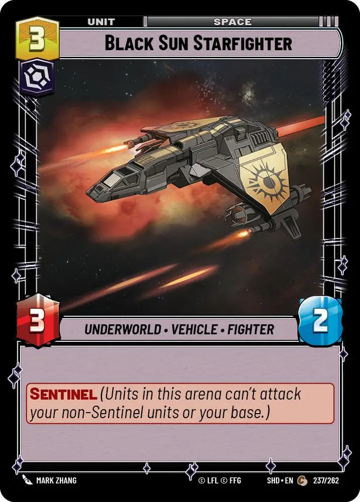 Black Sun Starfighter (237/262) [Shadows of the Galaxy] - Star Wars: Unlimited Single