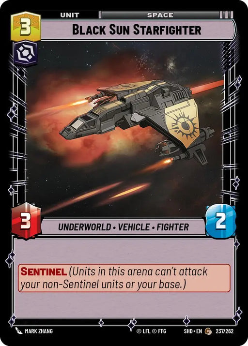 Black Sun Starfighter (237/262) [Shadows of the Galaxy] - Star Wars: Unlimited Single