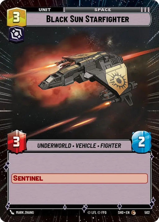 Black Sun Starfighter (Hyperspace) (502) [Shadows of the Galaxy] - Star Wars: Unlimited Single