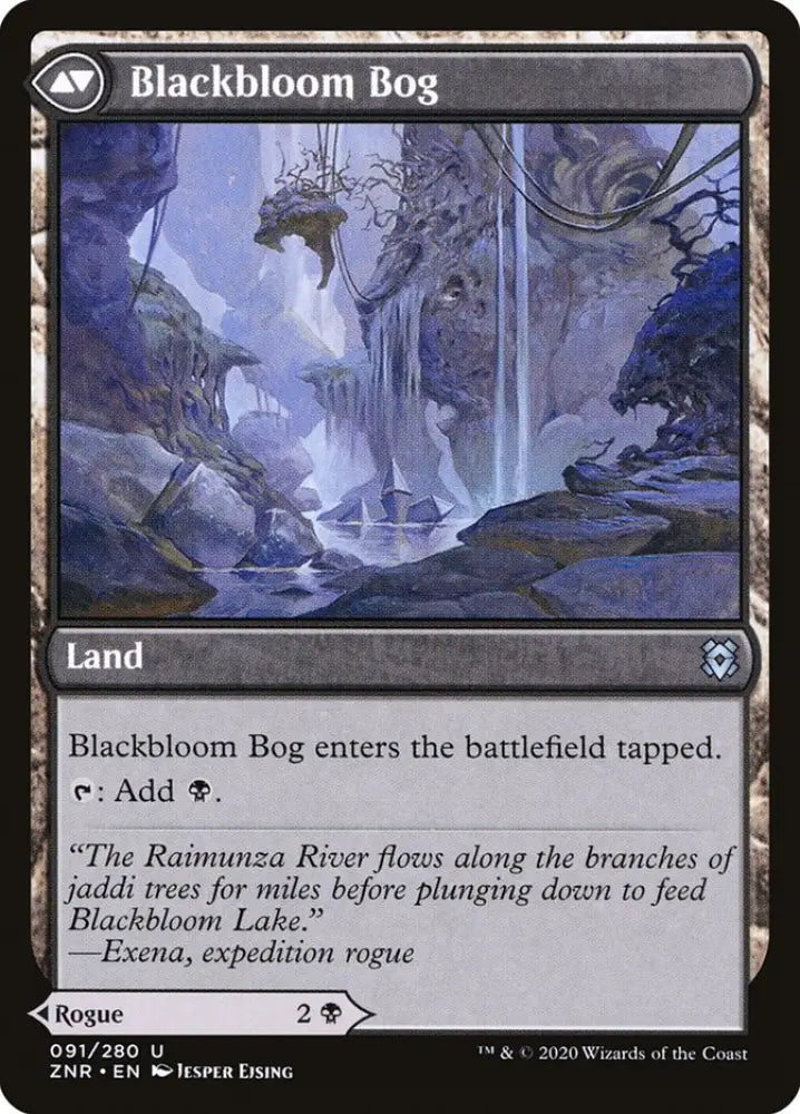 Blackbloom Rogue // Blackbloom Bog [Zendikar Rising] - MTG Single
