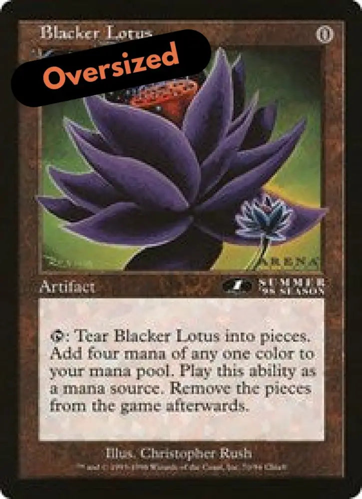 Blacker Lotus (Oversized) [Oversize Cards] - MTG Single