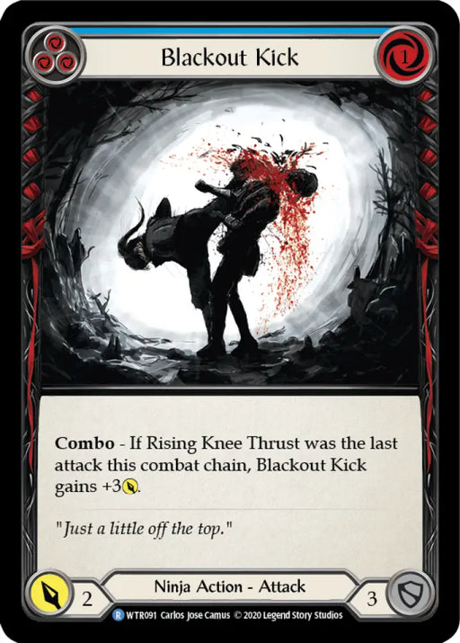 Blackout Kick (Blue) [Welcome to Rathe Unlimited] Unlimited Rainbow Foil - Flesh And Blood Single
