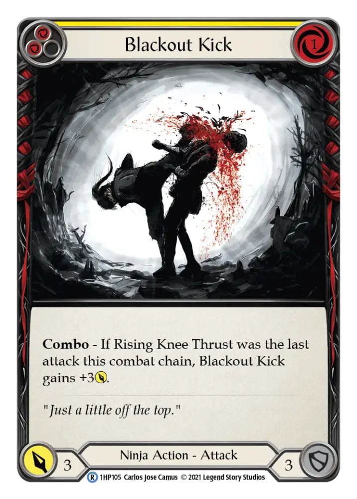 Blackout Kick (Yellow) [1HP105] (History Pack 1) - Flesh And Blood Single