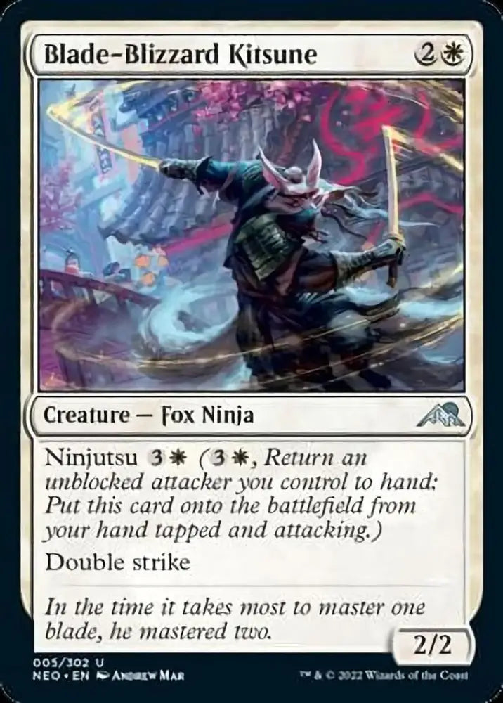 Blade-Blizzard Kitsune [Kamigawa: Neon Dynasty] - MTG Single