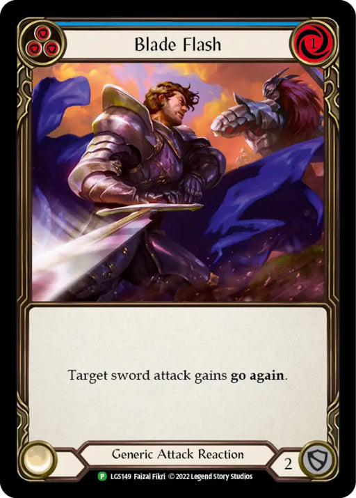Blade Flash (Blue) [LGS149] (Promo) Rainbow Foil - Flesh And Blood Single