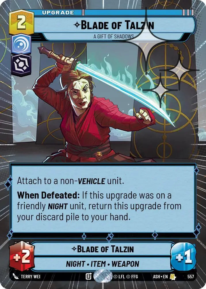Blade of Talzin - A Gift of Shadows (Hyperspace Foil) (557) [Ashes of the Empire]