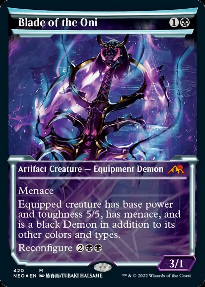 Blade of the Oni (Foil Etched) [Kamigawa: Neon Dynasty] - MTG Single