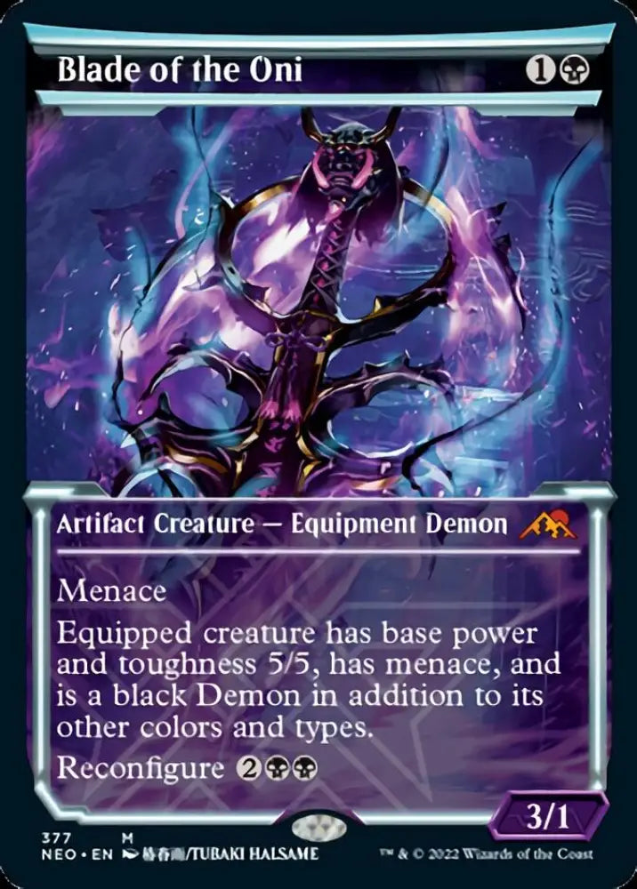 Blade of the Oni (Showcase Soft Glow) [Kamigawa: Neon Dynasty] - MTG Single