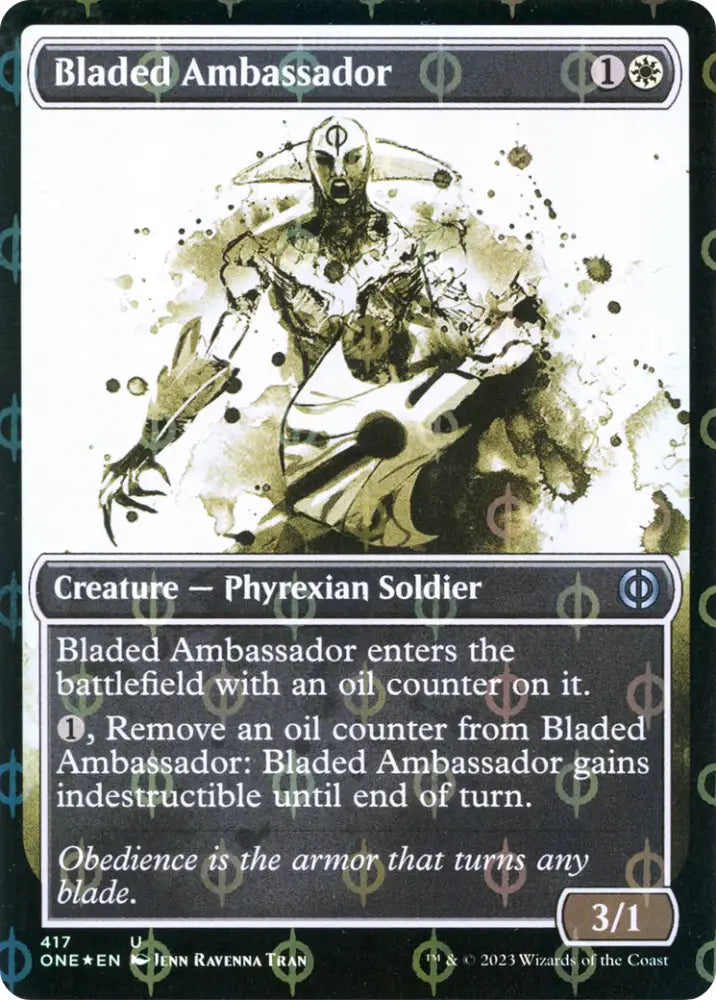 Bladed Ambassador (Showcase Ichor Step-and-Compleat Foil) [Phyrexia: All Will Be One] - MTG Single