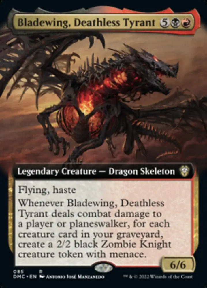 Bladewing Deathless Tyrant (Extended Art) [Dominaria United Commander] - MTG Single